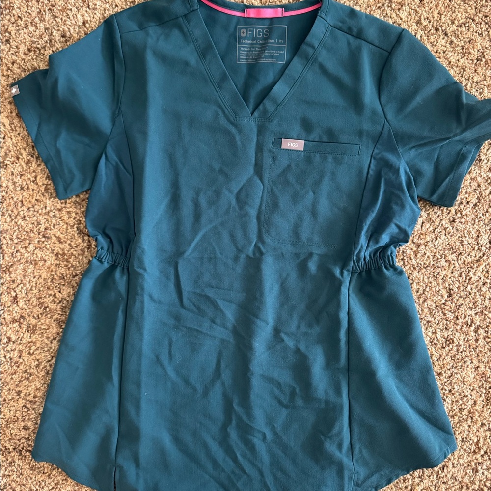 Figs Women's Teal Maternity Top